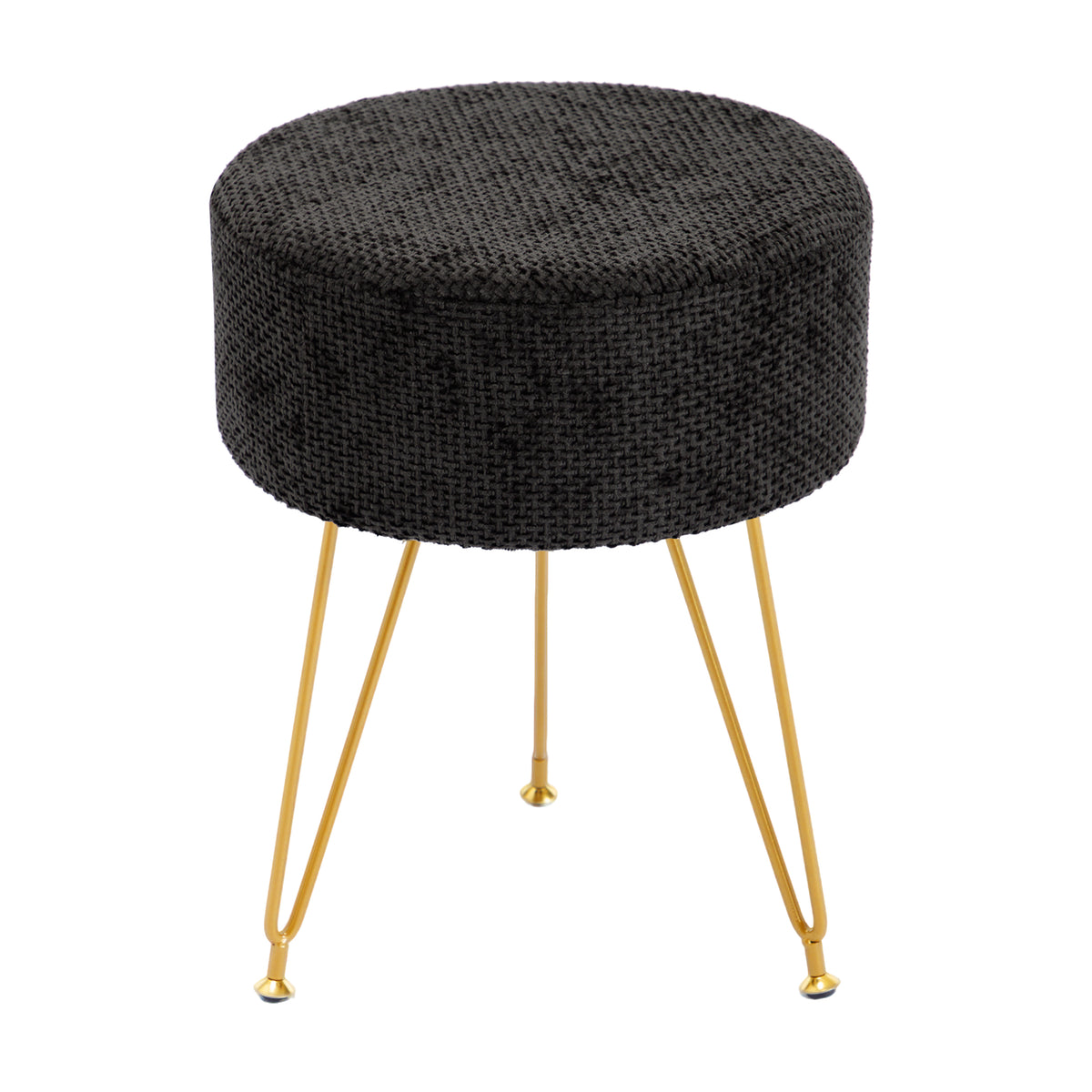 Gianna Round Ottoman Footrest Chair for Makeup Room, Bathroom, Bedroom, Living Room, Entryway & Offices