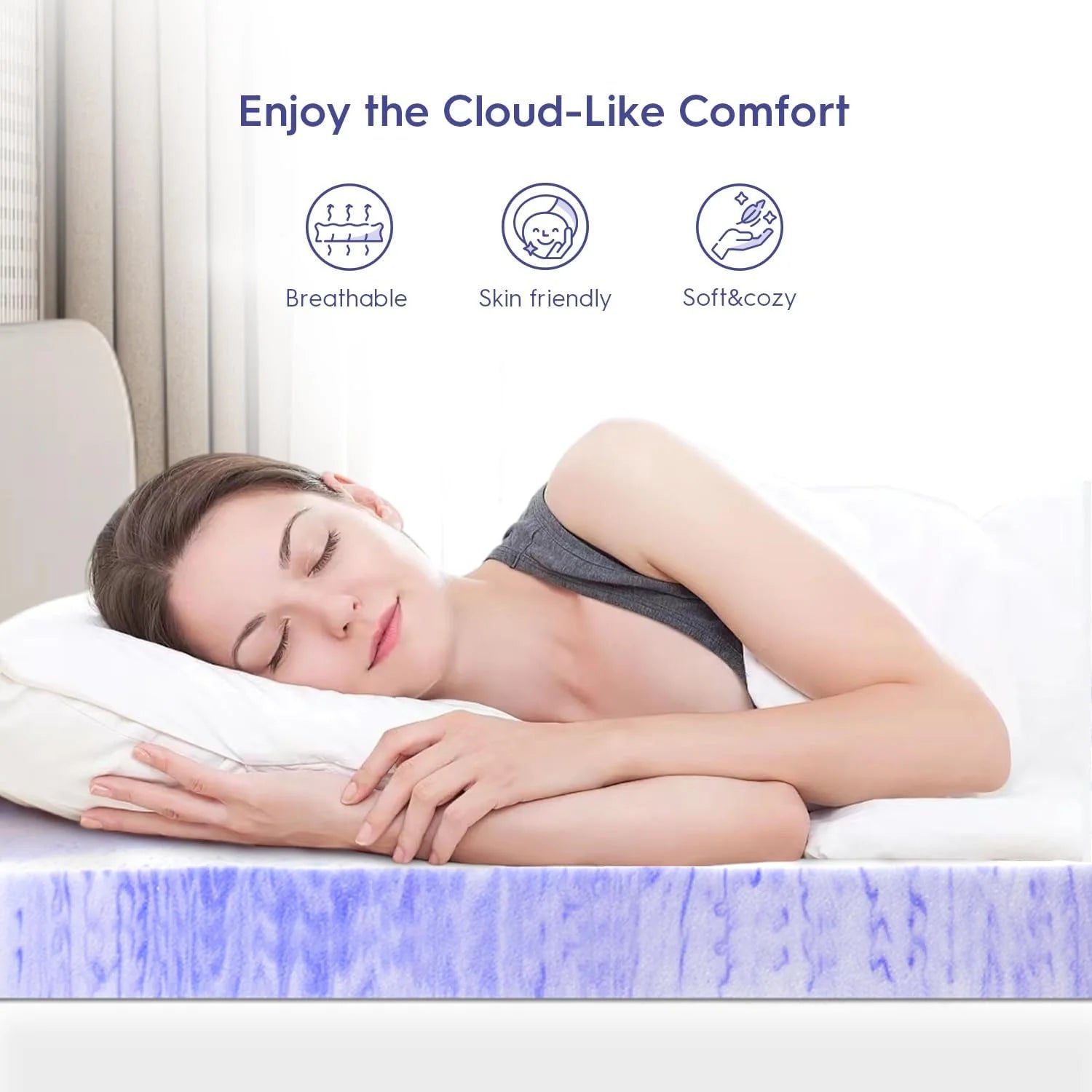 EDX Memory Foam Mattress, Gel Memory Foam Bed Memory Foam Mattress