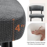 EDX Curved Back Upholstered Dining Chairs Set For Dining Room, Kitchen, Living Room