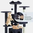 EDX 54" Cat Tree Tower for Indoor Cats, Multi-Level Pet Furniture with Sisal Scratching Post, Large Cozy Condo, Climbing Ramp, Kitten Toy