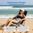 EDX Low Profile Camping Chair Portable Folding Beach Chair W/ Bag - Heavy Duty Breathable for Outdoor