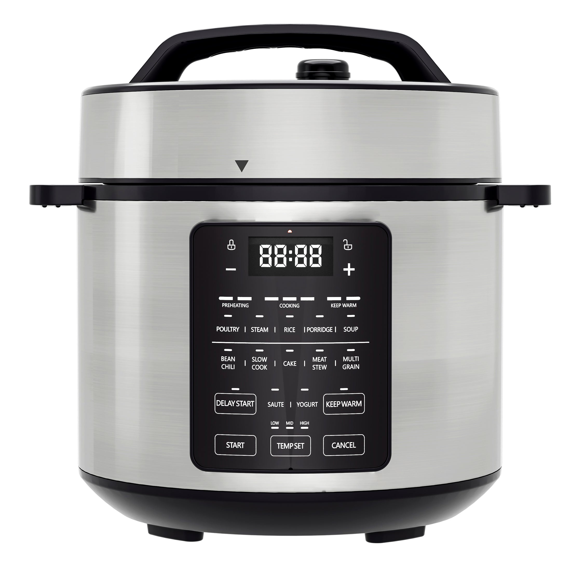 Instant Cooker 6 Quart 12-in-1 Electric Pressure Cooker Multi-Function Features & Stainless Steel Pot