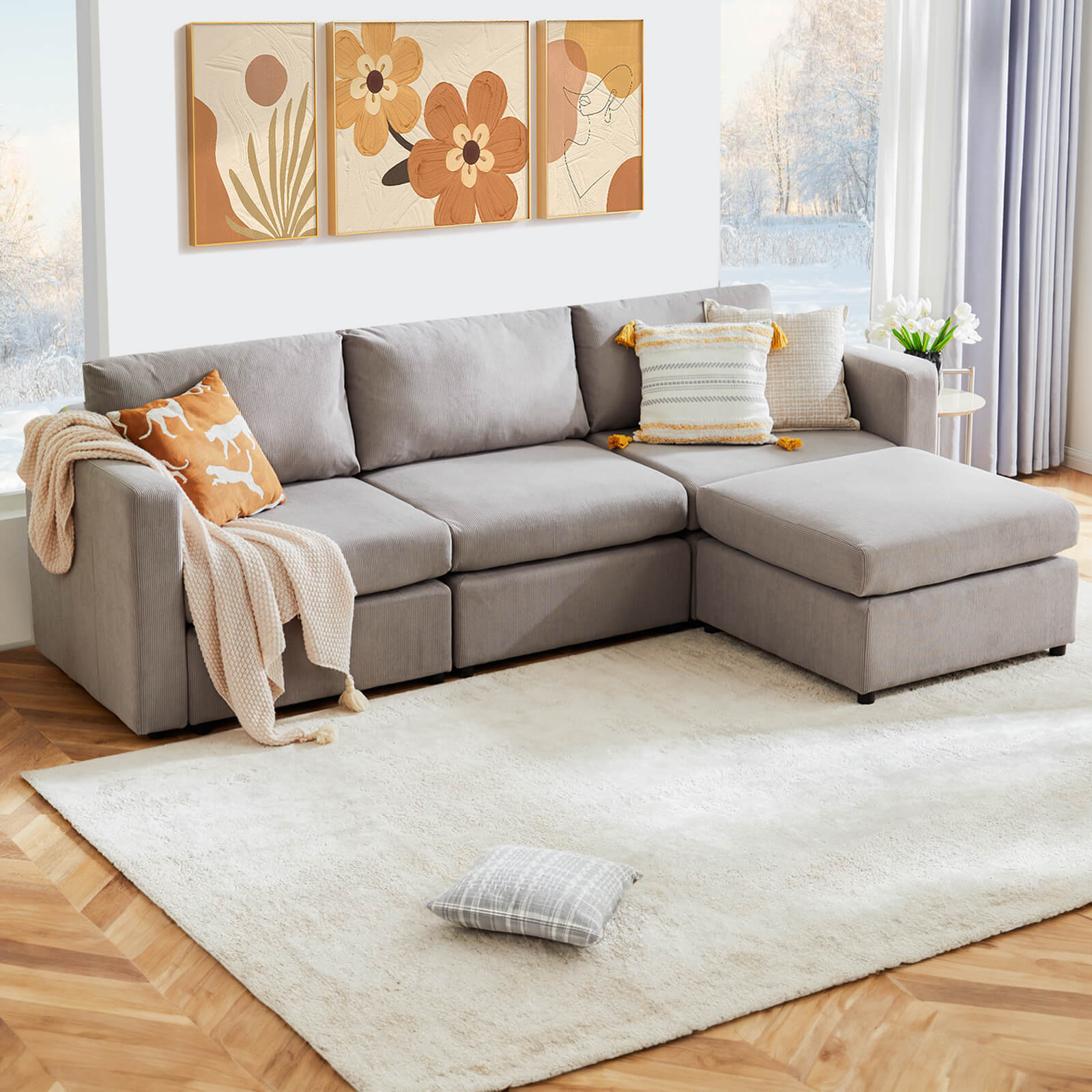 Convertible Sleeper Sofa Bed - Modular Sectional Sofa Set for Living Room, for office, living room, bedroom