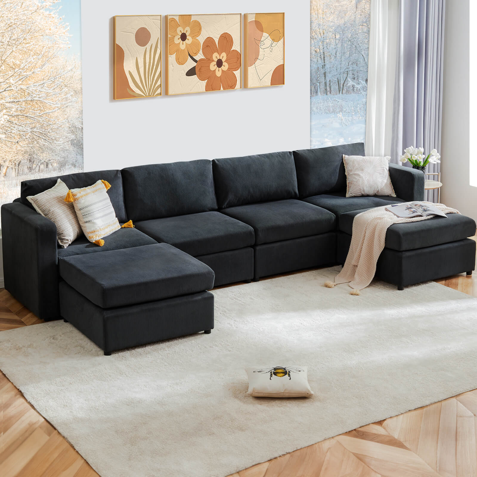 Convertible Sleeper Sofa Bed - Modular Sectional Sofa Set for Living Room, for office, living room, bedroom