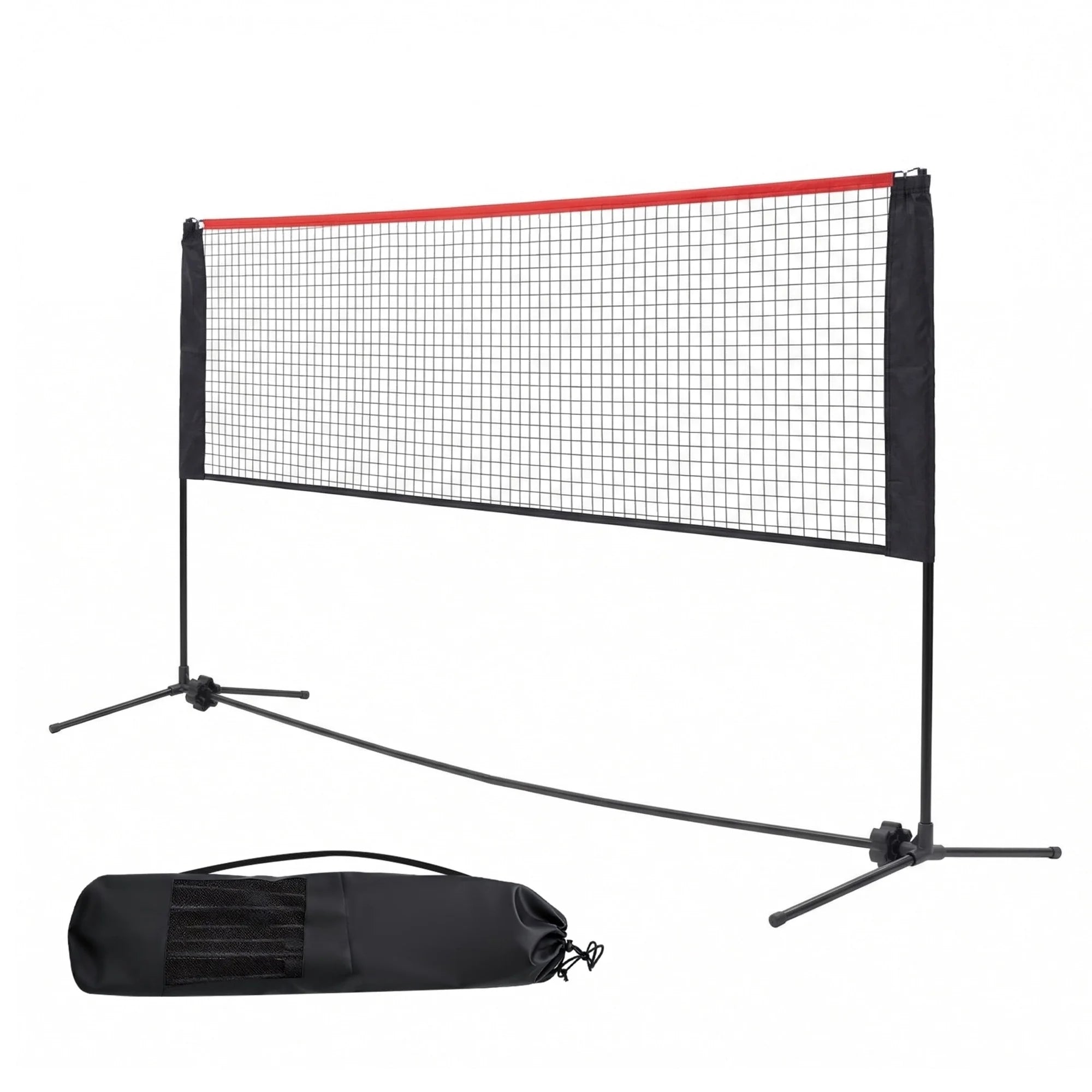 edx Portable Badminton Net Set - 14FT Adjustable Height for Outdoor & Indoor Use, Includes Carry Bag, Easy Setup No Tools Needed