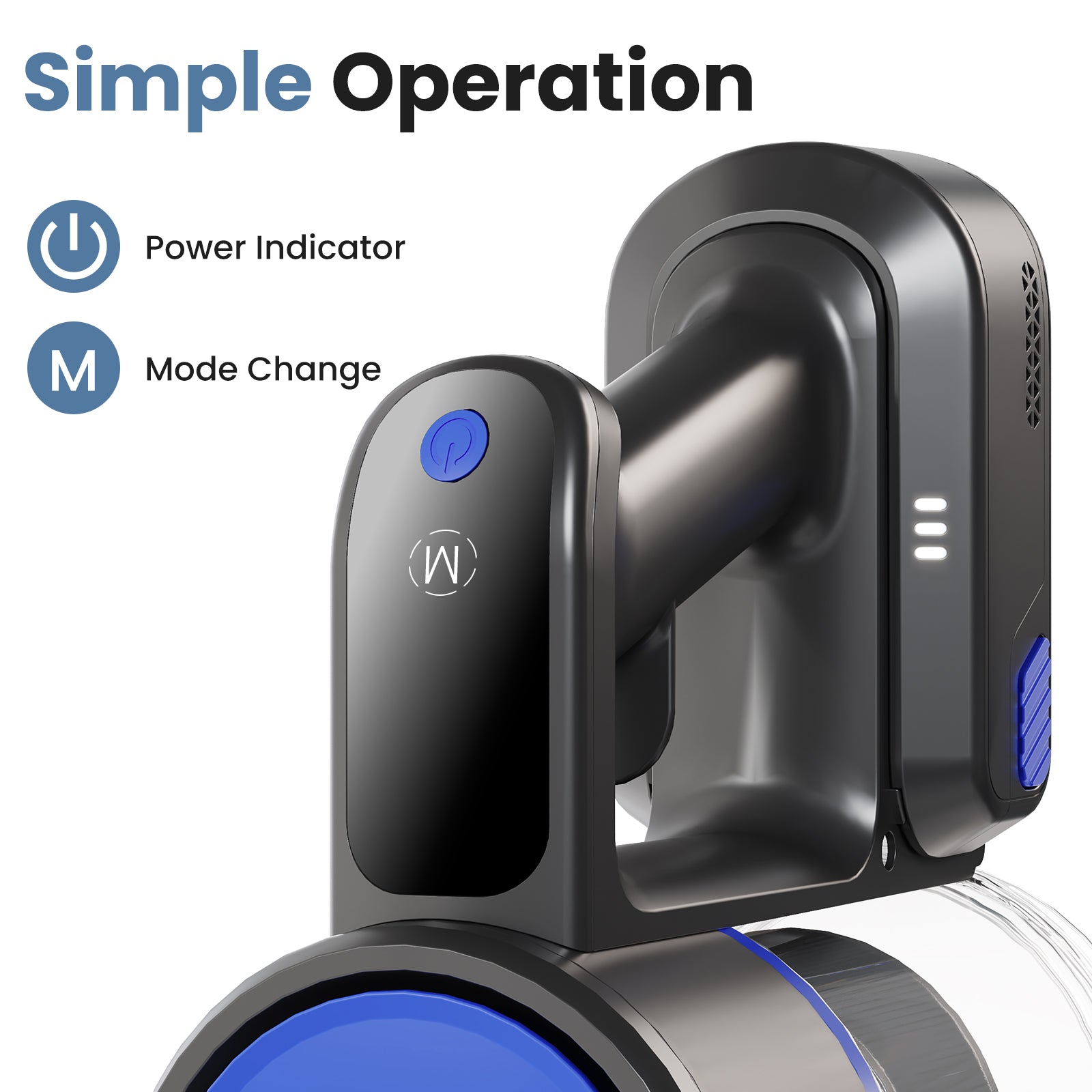 edx Cordless Vacuum Cleaner, Self-Standing Design with LED Light, Home Stick Vacuum, Lightweight Body with Powerful Suction, Suitable for Carpets, Pet Hair, Hardwood Floors