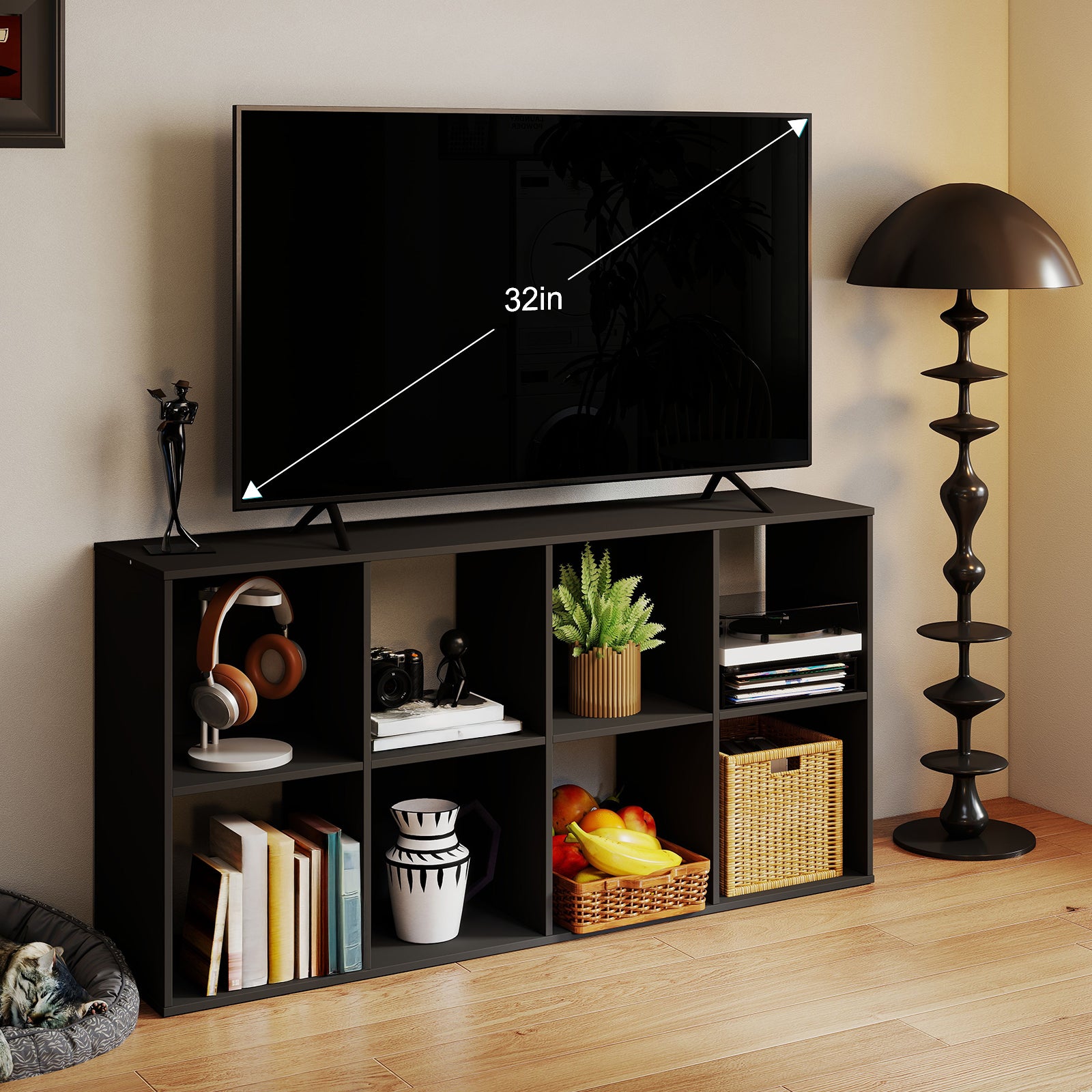 EDX Storage Organizer,  Open Cube Storage Bookcase with 3 Removable Back Panels for Living Room, Bedroom & Office