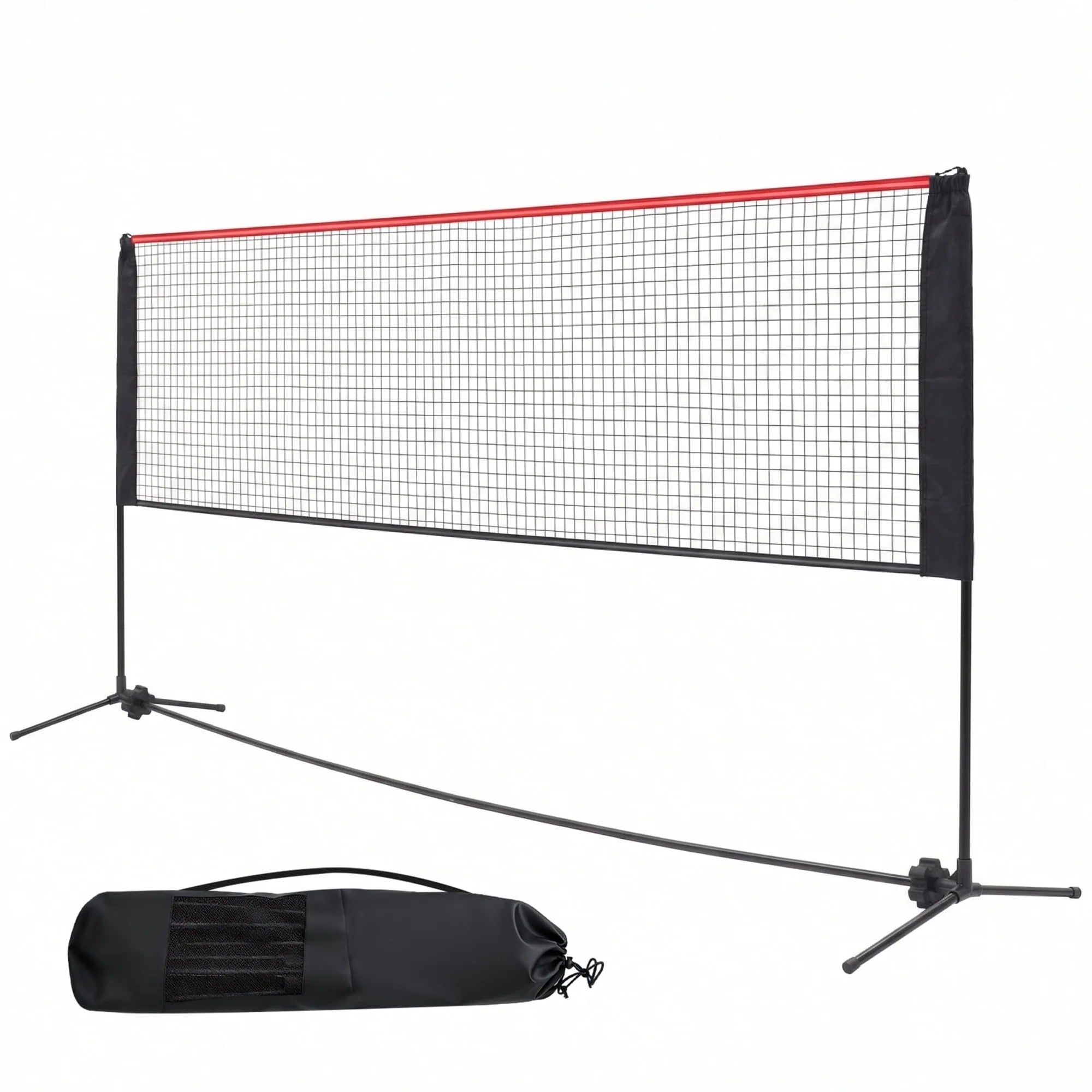 edx Portable Badminton Net Set - 14FT Adjustable Height for Outdoor & Indoor Use, Includes Carry Bag, Easy Setup No Tools Needed