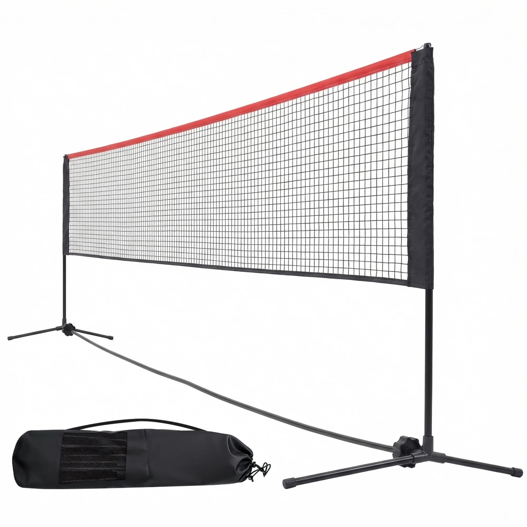 edx Portable Badminton Net Set - 14FT Adjustable Height for Outdoor & Indoor Use, Includes Carry Bag, Easy Setup No Tools Needed