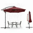 edx 10ft Offset Hanging Market Patio Umbrella w/Easy Tilt Adjustment, Polyester Shade, 8 Ribs for Backyard, Poolside, Lawn and Garden