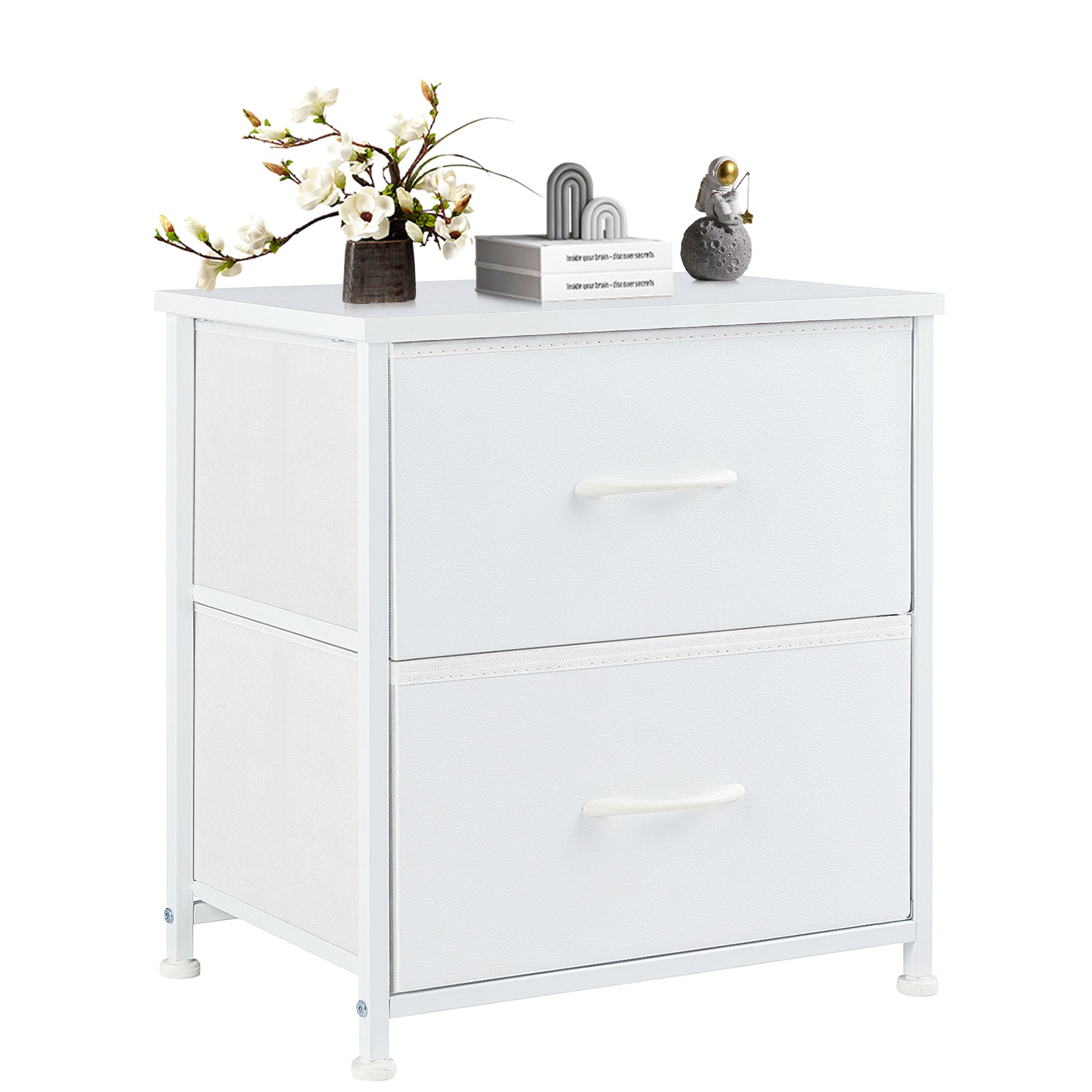 ZUNMOS Nightstand, Versatile Nightstand with 2 Drawers - Ideal for Bedroom, Living Room