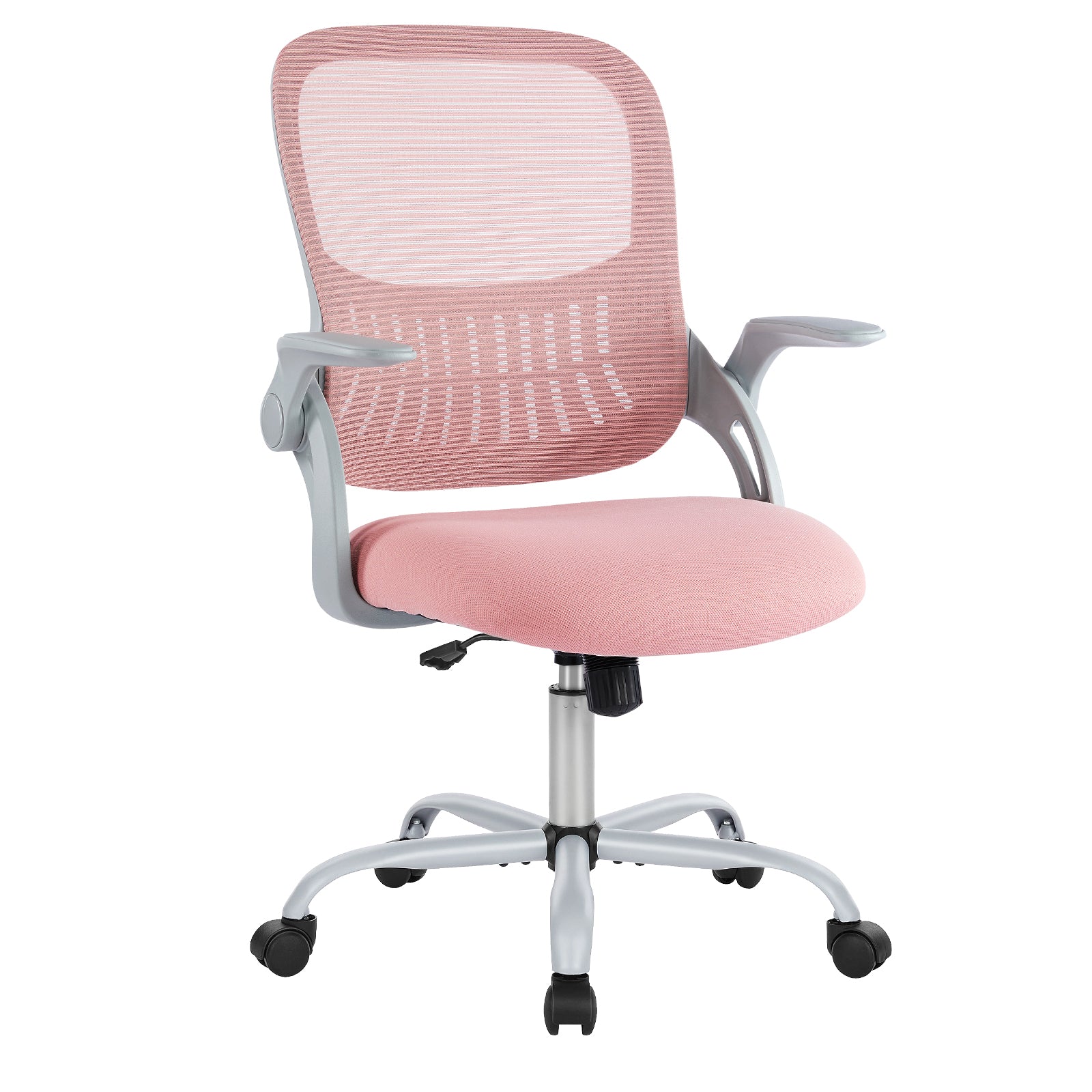 Office Desk Chair with Adjustable and Flip-up Armrest, Ergonomic Mesh Computer Chair with Lumbar Support