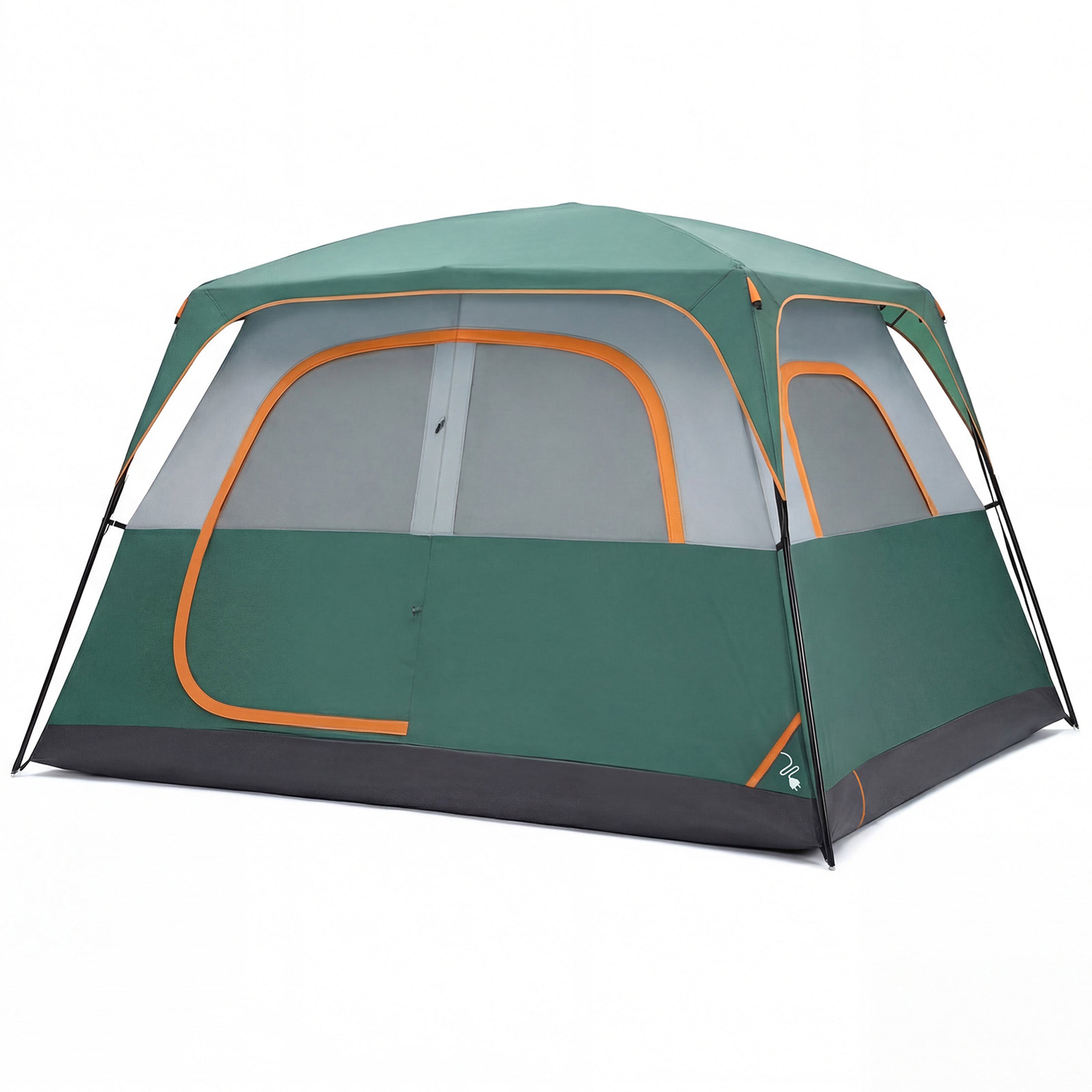 EDX 6 Person Waterproof & Windproof Family Camping Tent with Large Interior, Easy Setup Cabin Tent with Mesh Windows & Skylights, Portable Outdoor Tent for Car Camping, Hiking, Fishing