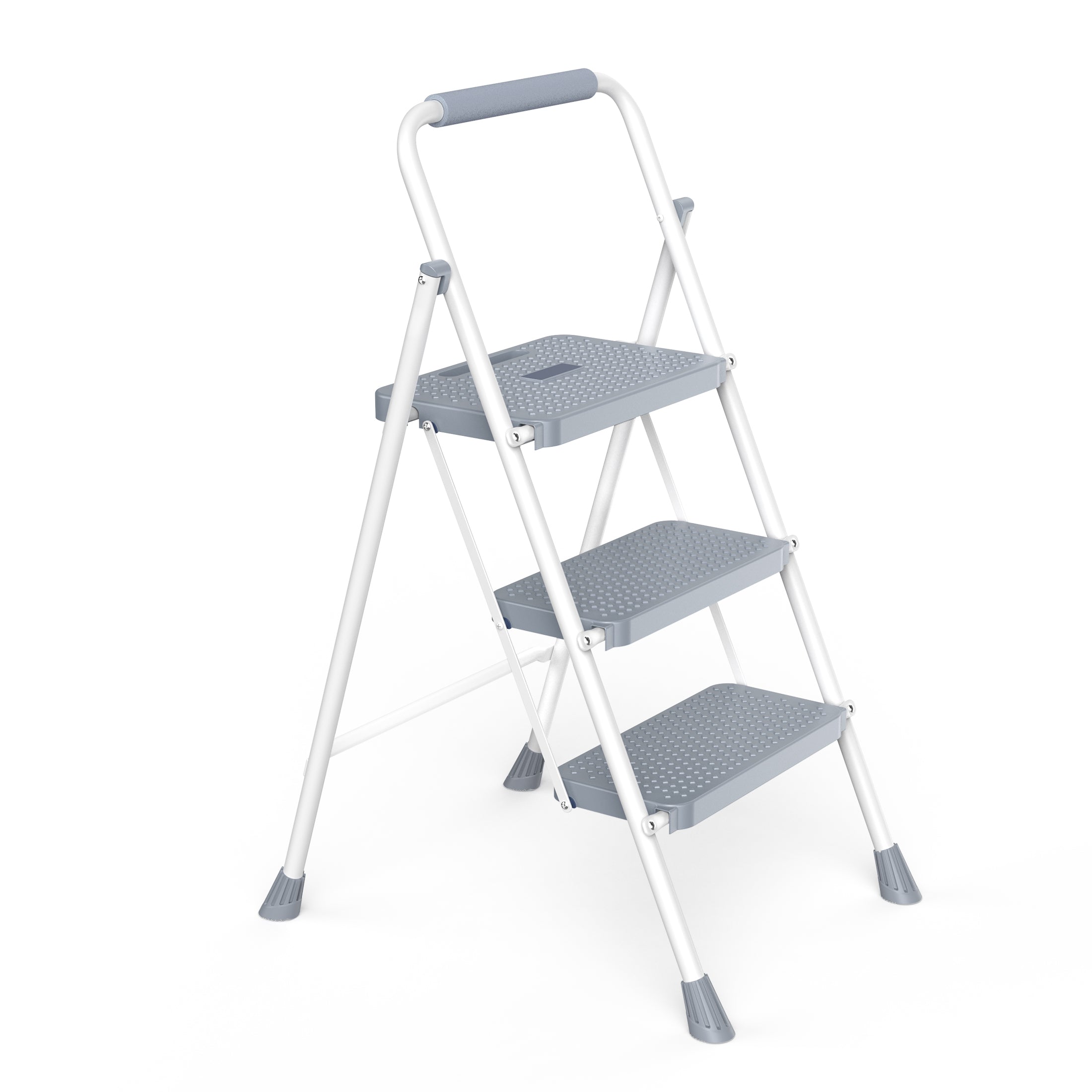 edx 2 Step Ladder, Portable Folding Step Stool with Anti-Slip Pedal & Comfortable Handrail, Lightweight 800Lbs Capacity, Heavy Duty Step Stool for Kitchen, Garage & Outdoor Use,