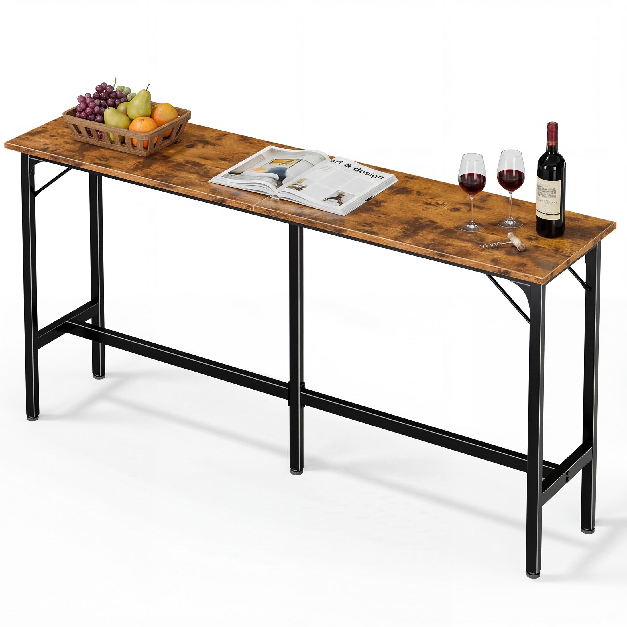 EDX Bar Table, Bar Height Pub Table, Counter Height Bar Table, Rectangular High Top Coffee&Dining Table,for household