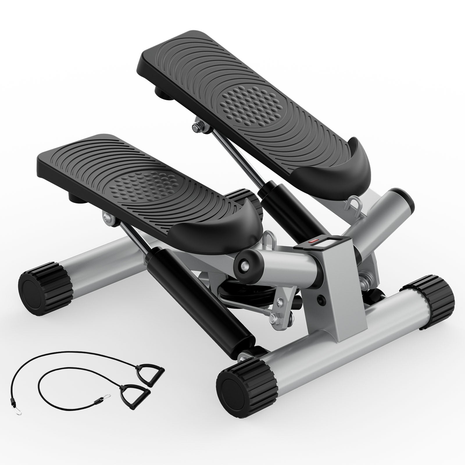 EDX Mini Stepper,maintaining 30lbs of resistance during exercise, low noise, a 265lbs weight capacity, digital monitor, Gray