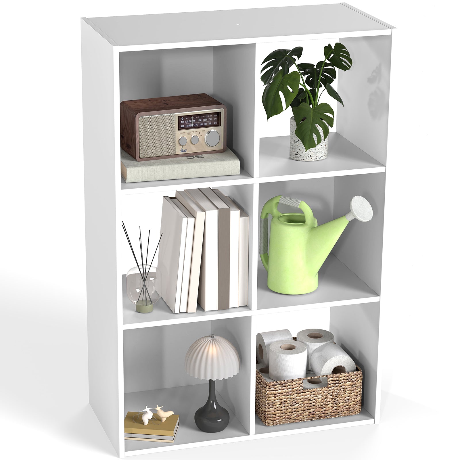 EDX Storage Organizer,  Open Cube Storage Bookcase with 3 Removable Back Panels for Living Room, Bedroom & Office