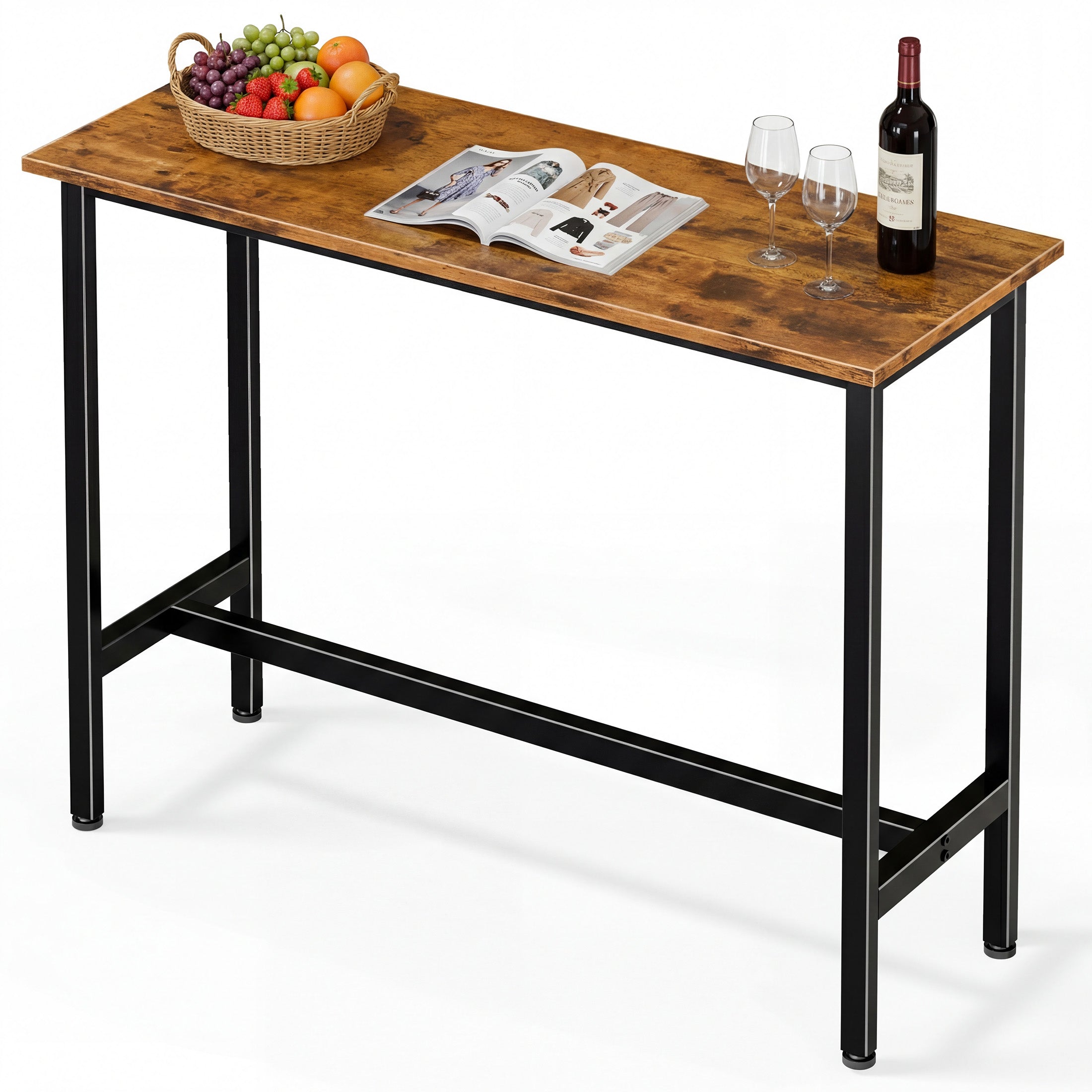 EDX Bar Table, Bar Height Pub Table, Counter Height Bar Table, Rectangular High Top Coffee&Dining Table,for household
