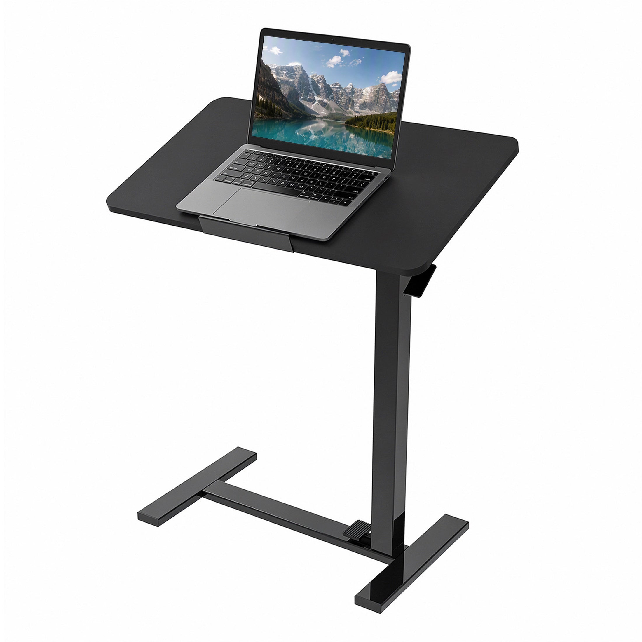Gianna Adjustable Overbed Table with Wheels, Rolling Laptop Bed Desk for Home Hospital Use, Height & Tilt Adjustable Mobile Table for Eating, Working, Reading