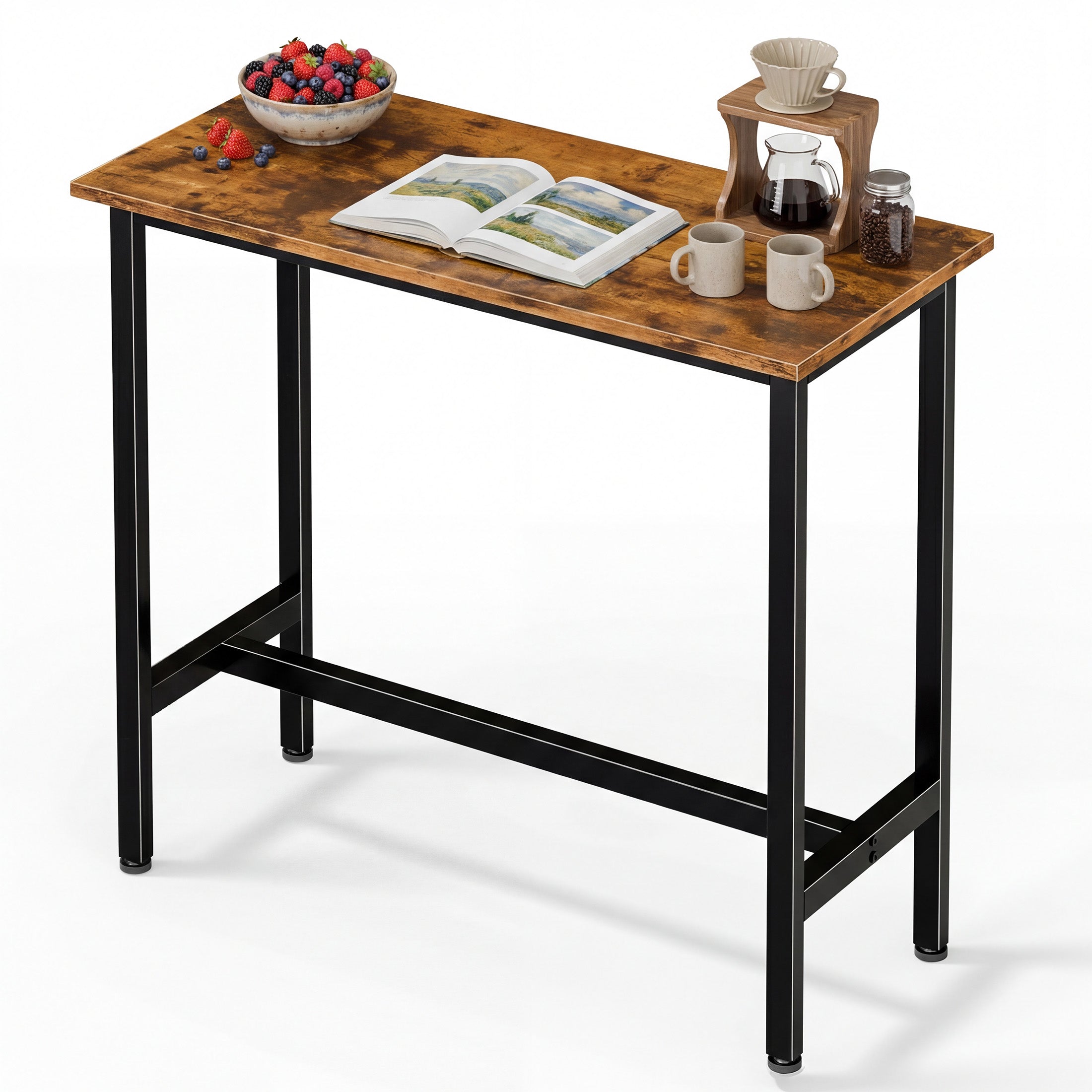 EDX Bar Table, Bar Height Pub Table, Counter Height Bar Table, Rectangular High Top Coffee&Dining Table,for household