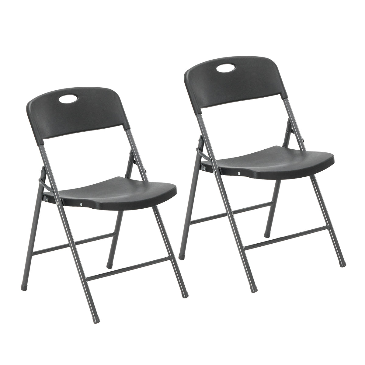 Gianna Folding Chairs with Ergonomic Back, Heavy Duty Plastic Stackable Portable Folding Chairs, Weight Capacity 330 Lbs, For Home, Office, Party, Wedding, Patio, Garden, Indoor Outdoor
