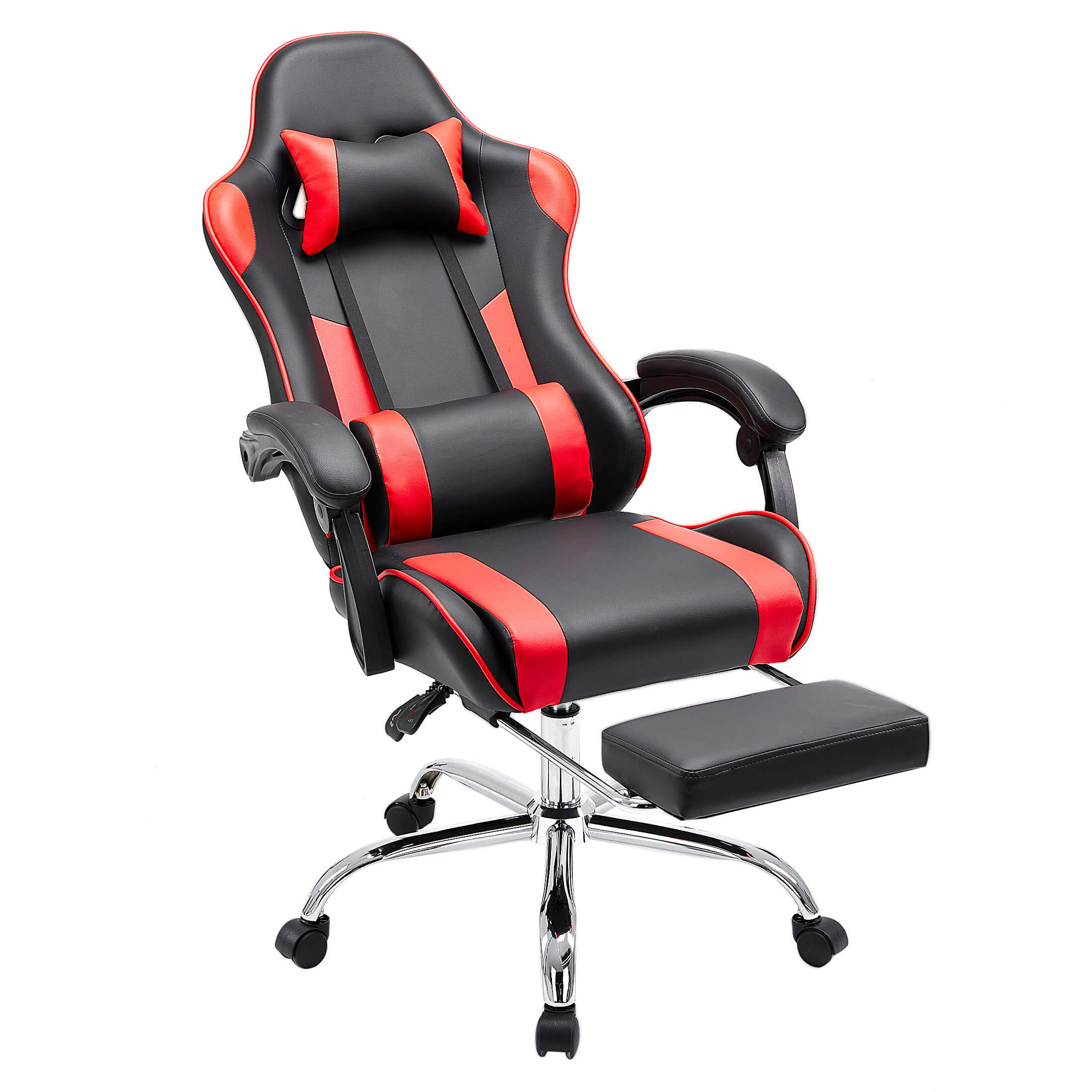 Mayoume Gaming Chair Ergonomic Office Chair With Foot Rest, Big And Tall Executive Desk Chair With Lumbar Support, Padded Arms, Computer Chair For Home Office, Bedroom