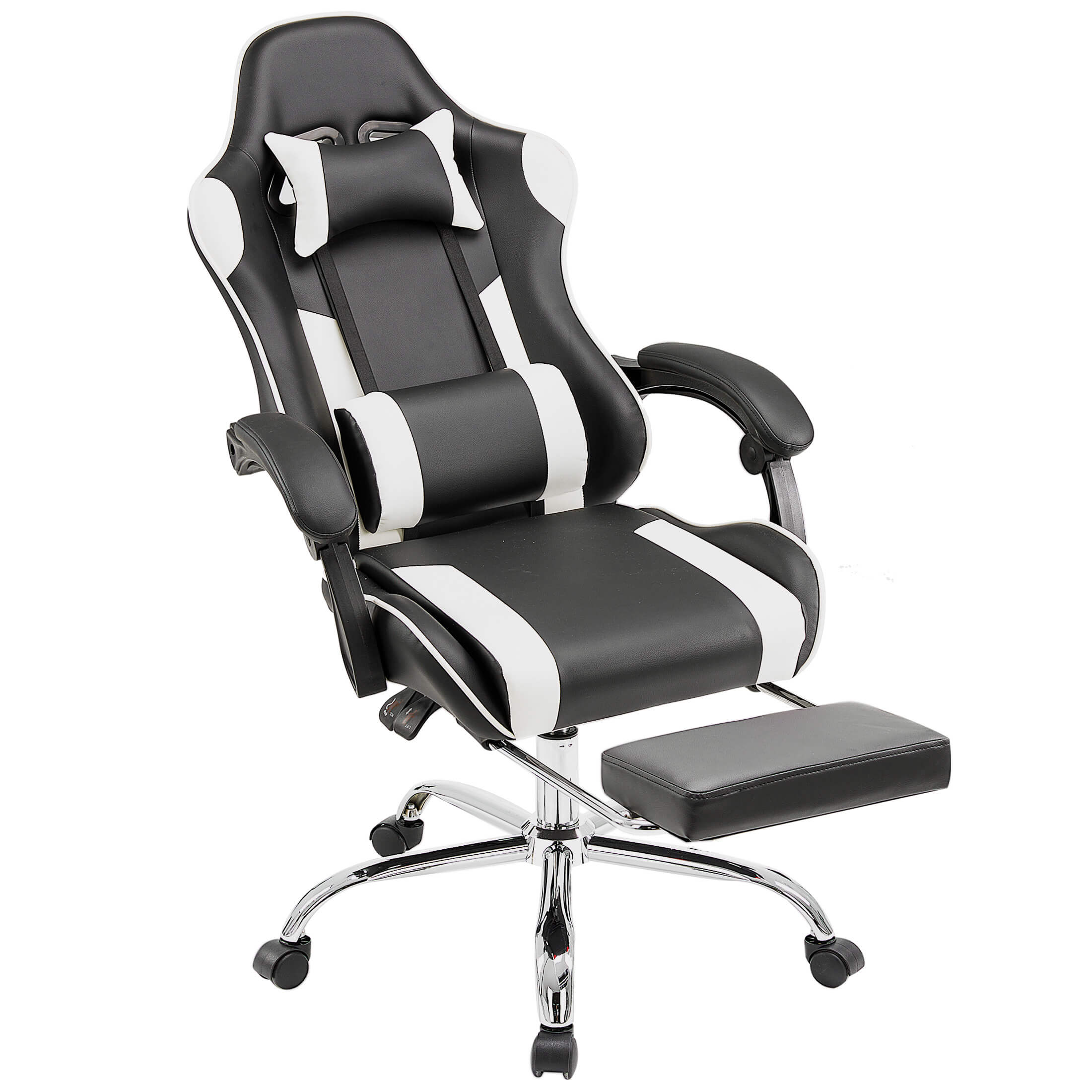 Mayoume Gaming Chair Ergonomic Office Chair With Foot Rest, Big And Tall Executive Desk Chair With Lumbar Support, Padded Arms, Computer Chair For Home Office, Bedroom