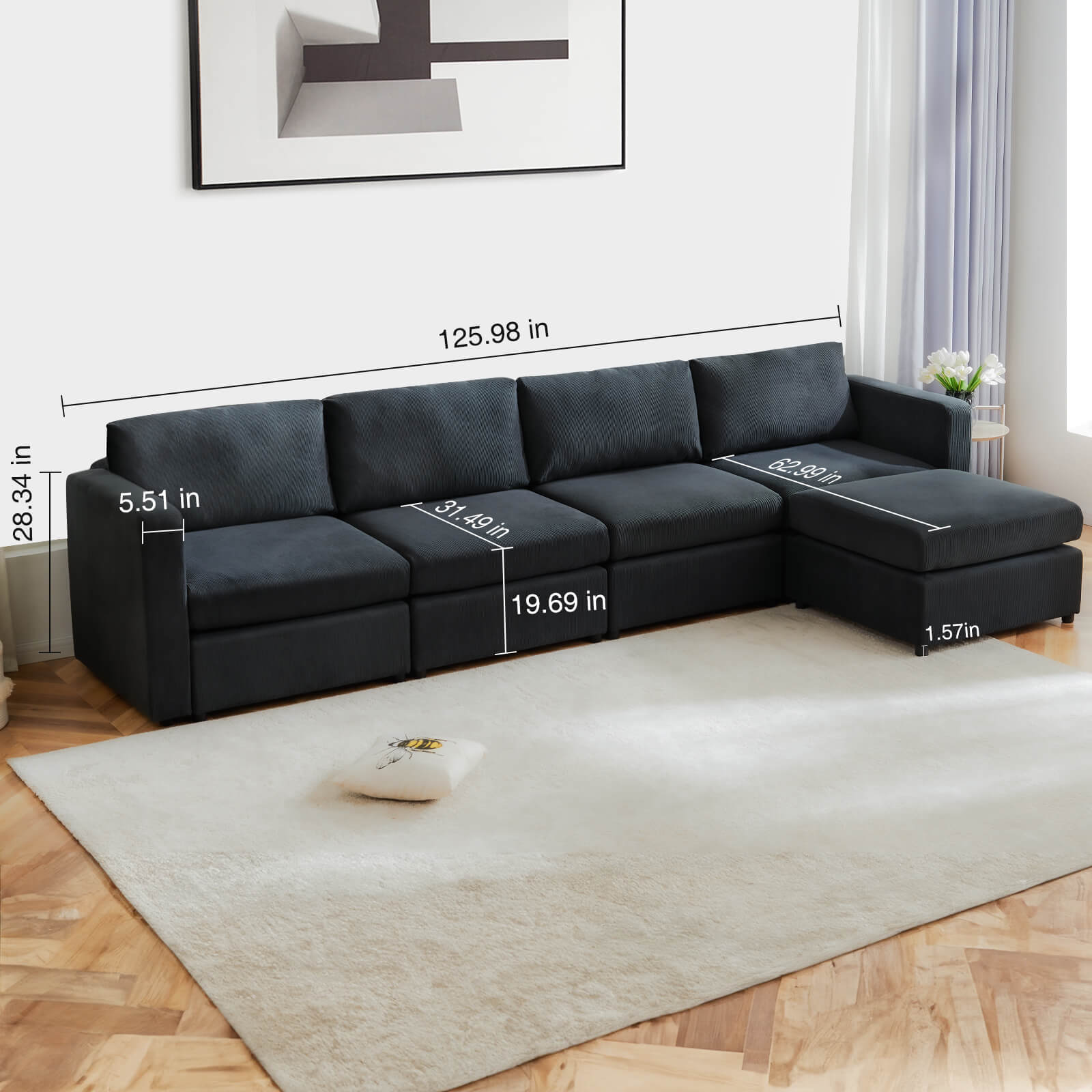 Convertible Sleeper Sofa Bed - Modular Sectional Sofa Set for Living Room, for office, living room, bedroom