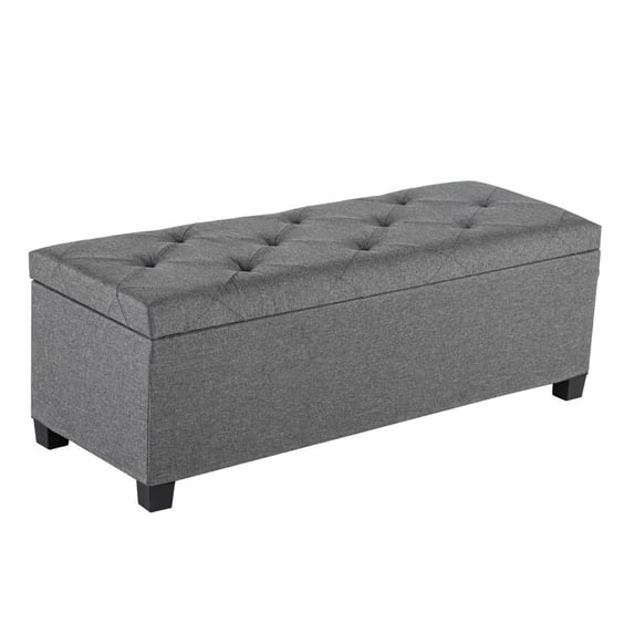 Gianna 43 lnch Storage Ottoman Bench with Removable Cover, Upholstered Bed Bench for Living Room, Bedroom
