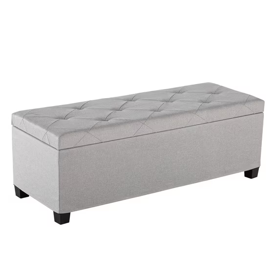 Gianna 43 lnch Storage Ottoman Bench with Removable Cover, Upholstered Bed Bench for Living Room, Bedroom