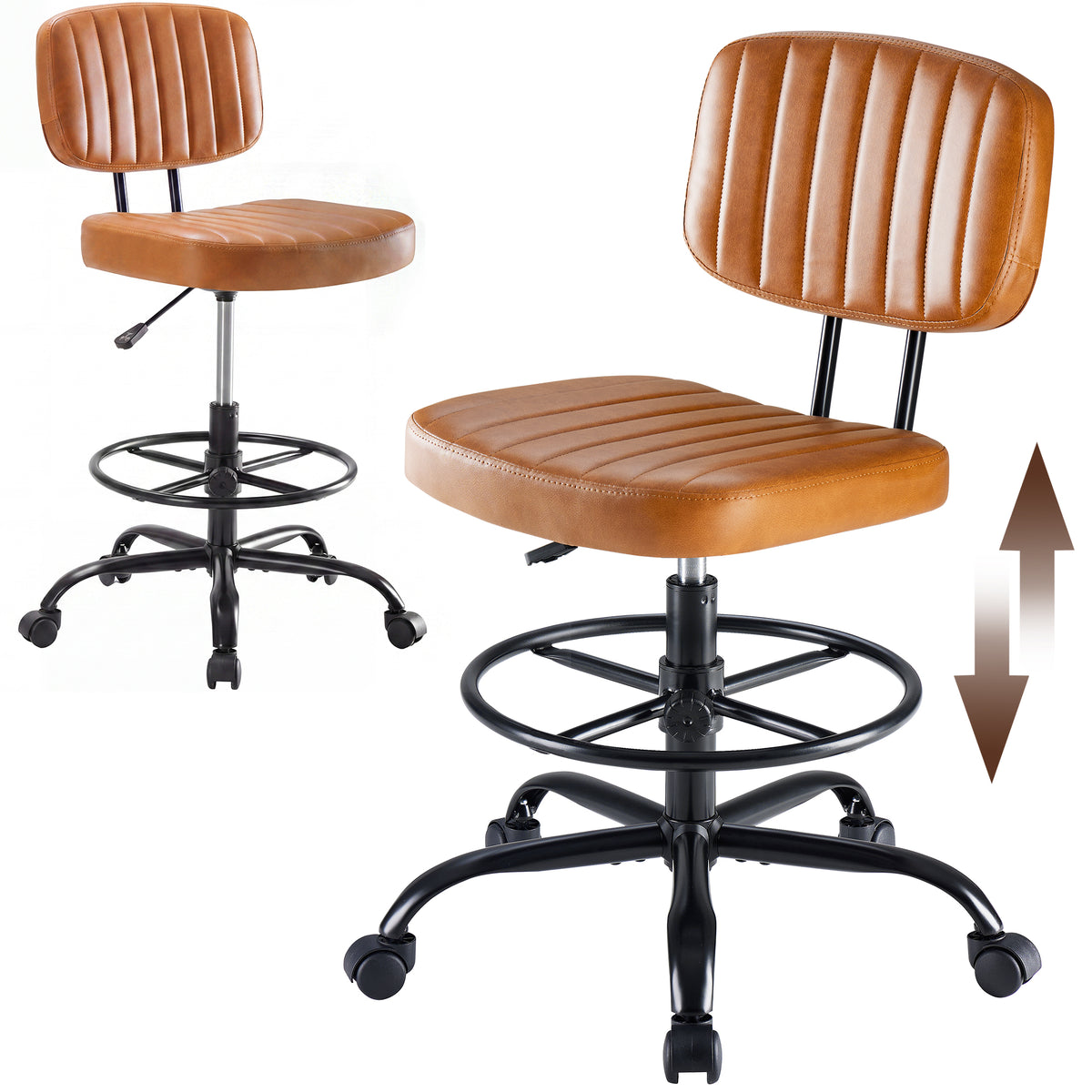 edx Adjustable Height 360° Rolling Swivel Computer Task Chair without Arm