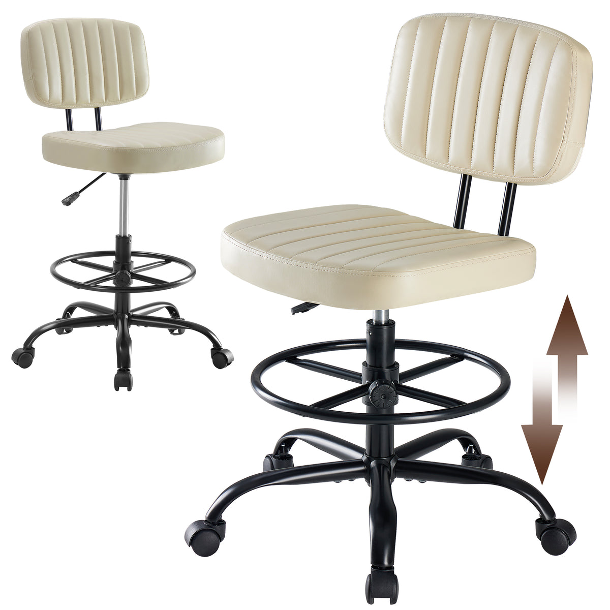 edx Adjustable Height 360° Rolling Swivel Computer Task Chair without Arm