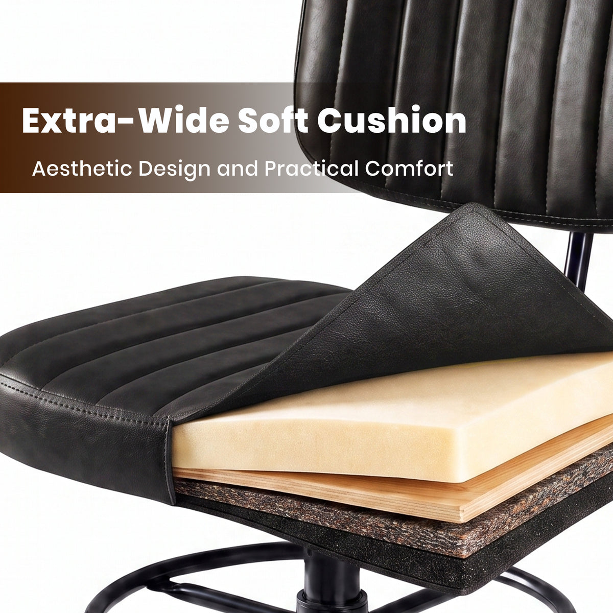 edx Adjustable Height 360° Rolling Swivel Computer Task Chair without Arm