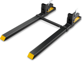 EDX  Clamp On Pallet Forks, Heavy Duty Quick Attach, Adjustable Stabilizer Bar for Tractor Attachments, Skid Steer & Loader Bucket