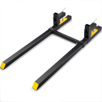 EDX  Clamp On Pallet Forks, Heavy Duty Quick Attach, Adjustable Stabilizer Bar for Tractor Attachments, Skid Steer & Loader Bucket