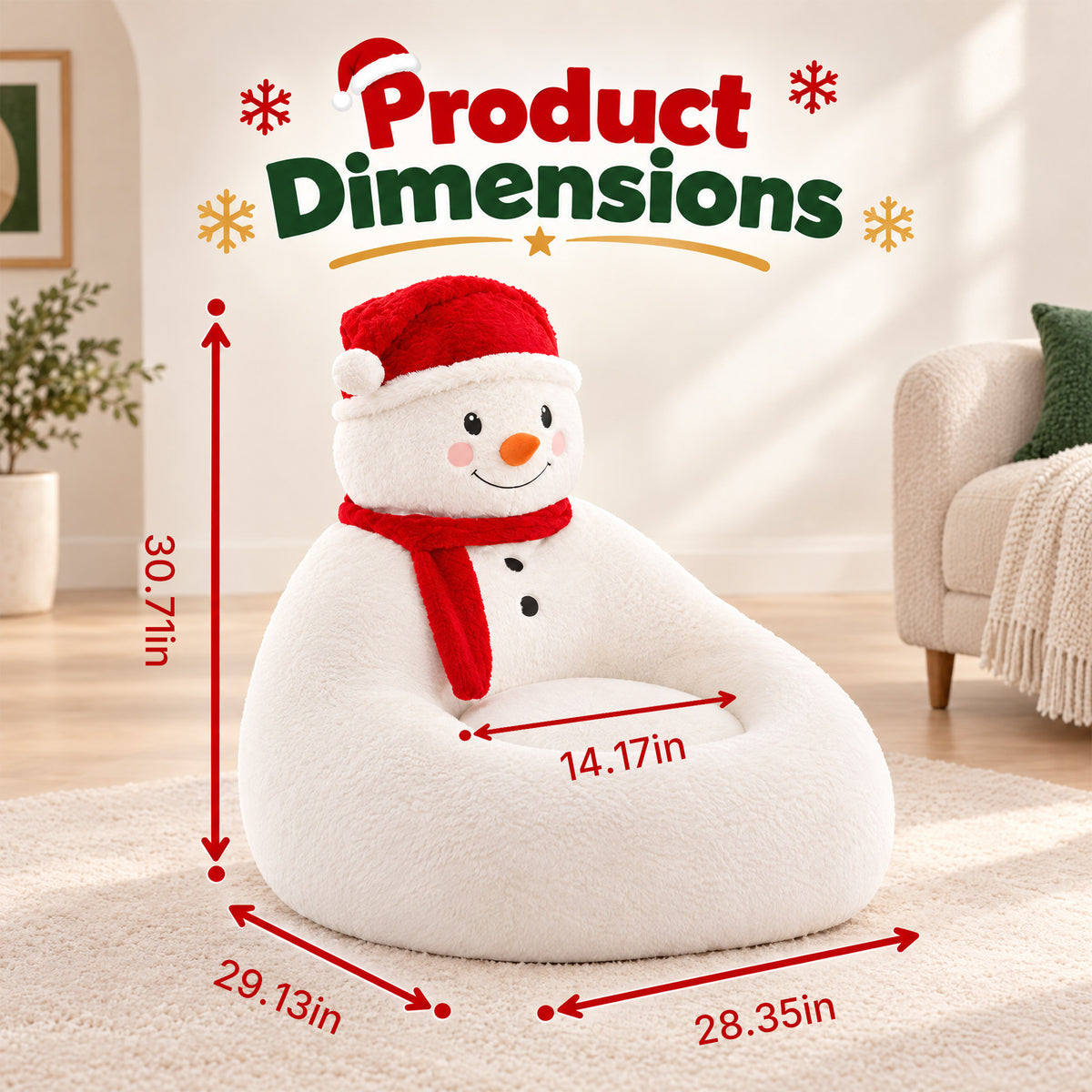 edx Kids' Bean Bag Chair,Foam-Filled