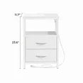 EDX Wall-mounted bedside table, featuring a built-in socket with USB/Type-C interface and adjustable drawers (two). Suitable for bedroom space-saving design