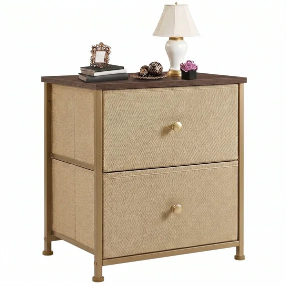 edx Nightstand, Versatile Nightstand with 2 Drawers - Ideal for Bedroom, Living Room, Closet, Entryway, Blue