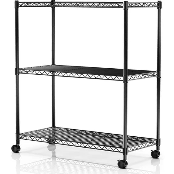 EDX Heavy Duty Adjustable Wire Shelving with Wheels, Storage Racks for