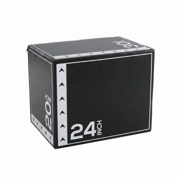EDX 3-in-1 Foam Plyometric Jump Box for Home Gym with Multiple Height Options–Versatile Plyo with Non-Slip Surface for Strength, HIIT, Step-Ups, and Agility Training