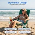 EDX Low Profile Camping Chair Portable Folding Beach Chair W/ Bag - Heavy Duty Breathable for Outdoor