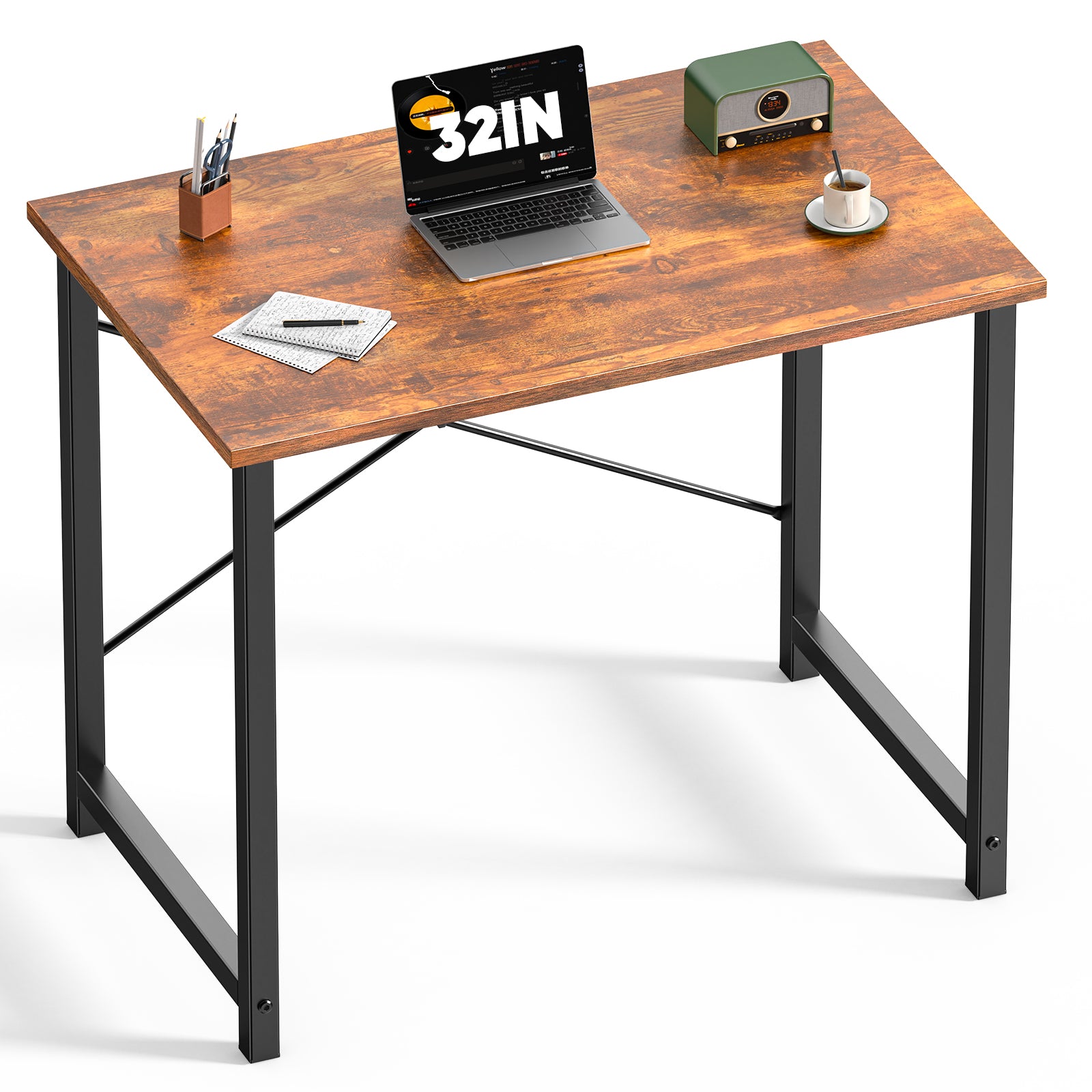 edx Computer Desk for Home Office, Office Table for Small Spaces, Writing Desk