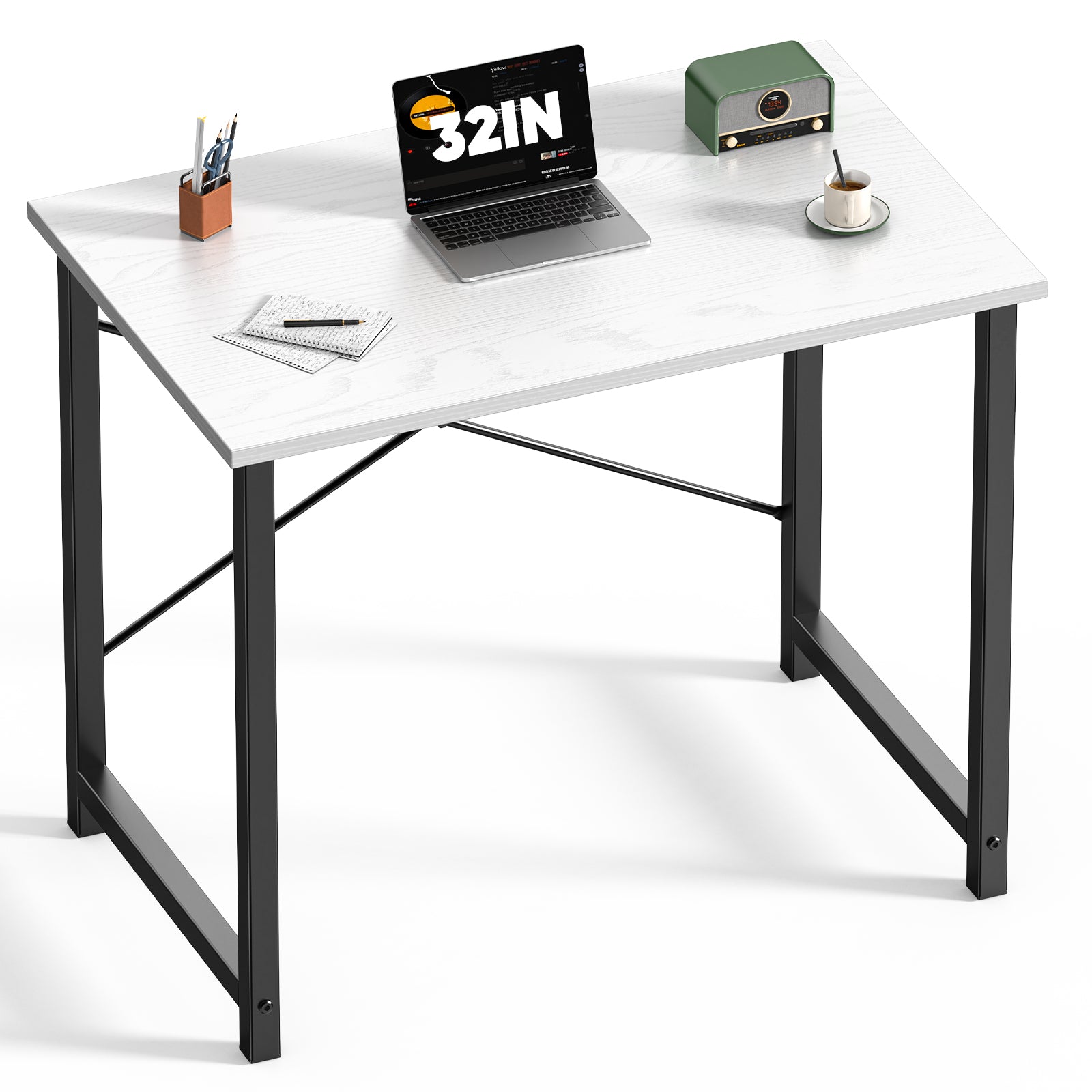 edx Computer Desk for Home Office, Office Table for Small Spaces, Writing Desk