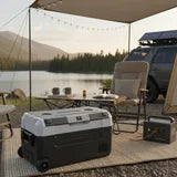 edx 52QT Car Refrigerator, Portable Freezer with -4°F~68°F Adjustable Range, Mini Fridge for 12V/24V DC, Portable for Travel, Camping, Truck