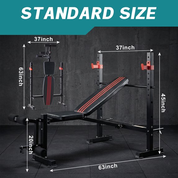 EDX Adjustable Weight Bench Set with Leg Extension & Curl, Foldable Home Gym Bench, Heavy-Duty 650 lbs Capacity, Multi-Position Backrest