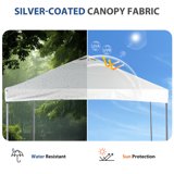EDX 10ft x 10ft Pop Up Outdoor Canopy, One Push Setup Foldable Tent, Adjustable Height,Outdoor Sun/Rain Shade for Beach/Camping