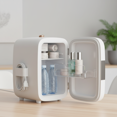 edx Mini Fridge 5L/7 Can, Compact Refrigerator & Small Cosmetics Cooler for Skincare, Food, Drinks