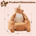 EDX 31Inch Kangaroo-Shaped Mini Sofa Chair, Cute Cartoon Sofa with Washable Cover, Bean Bag Sofa for Living Room