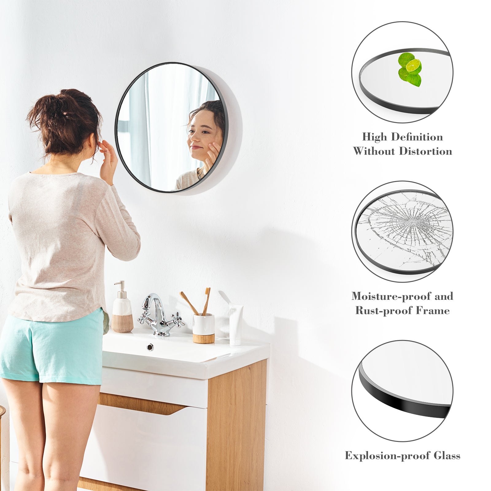 EDX Wall Round Mirror