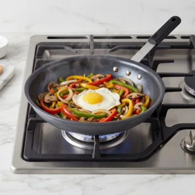 edx Ceramic Nonstick Frying Pan, 10-Inch Egg Pan, Aluminum Pans with Stainless Steel Base, Nonstick Pan Skillet, Oven & Dishwasher Safe